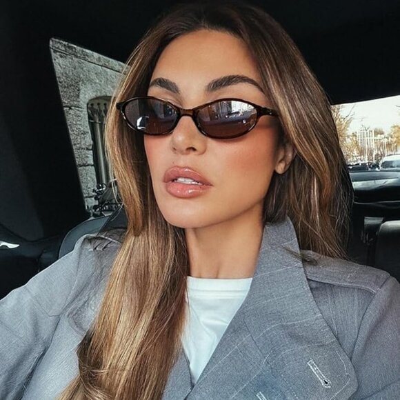 Retro Oval Cat Eye Sunglasses main image 5